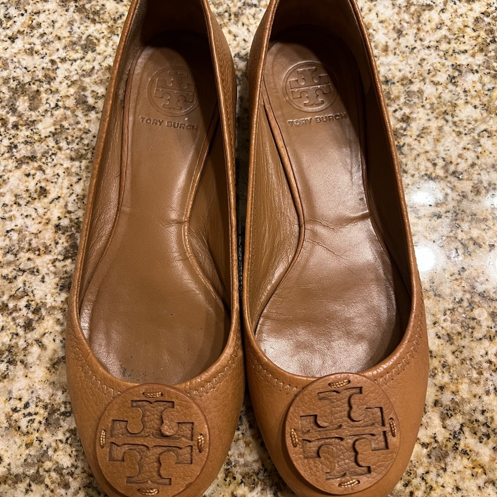 Tory Burch Tan Leather Flats